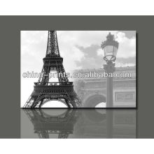 Impresión famosa del arte de la torre Eiffel de París / Impresión del arte en la lona / impresión